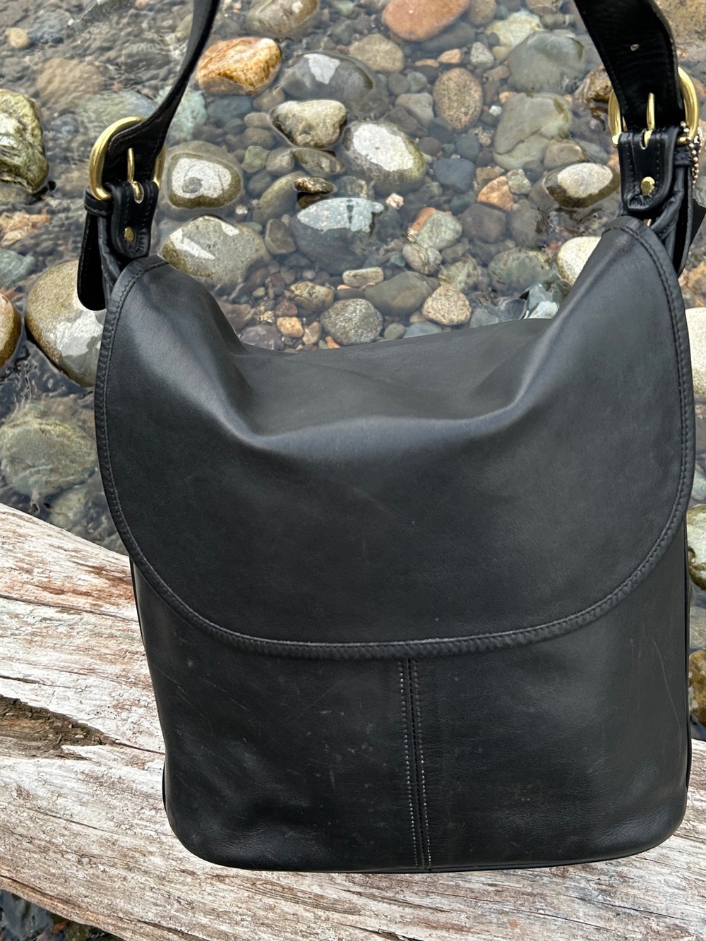 Vintage Coach 3178 Whitney Bag Black Leather Flap Crossbody Made in Italy ๐ฎ๐น - Picture 11 of 16